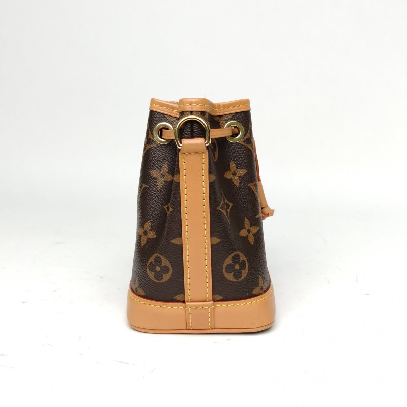 LOUIS VUITTON NOÉ水桶包Nano13可拆卸肩帶老花PVC金扣晶片肩背包-3