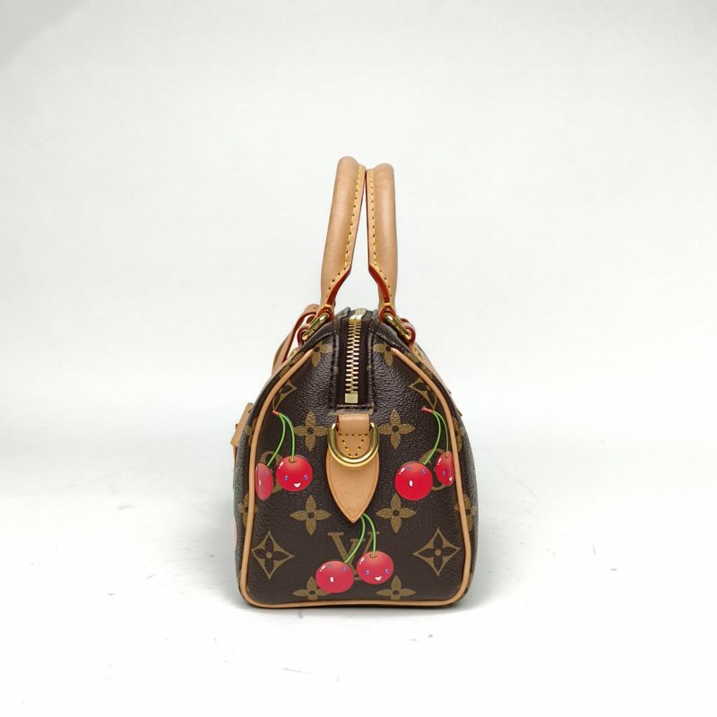 LOUIS VUITTON Sp20村上隆櫻桃系列塗層帆布拼色PVC晶片肩背包-1