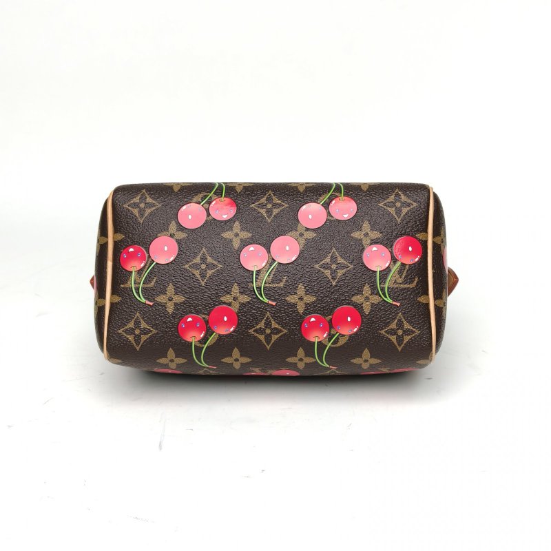LOUIS VUITTON Sp20村上隆櫻桃系列塗層帆布拼色PVC晶片肩背包-4