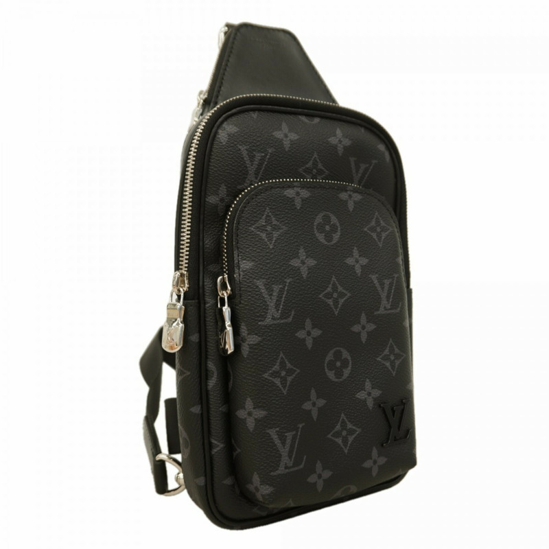 路易威登 Monogram Eclipse Avenue 斜背包 PM M47137 黑色 男士-1