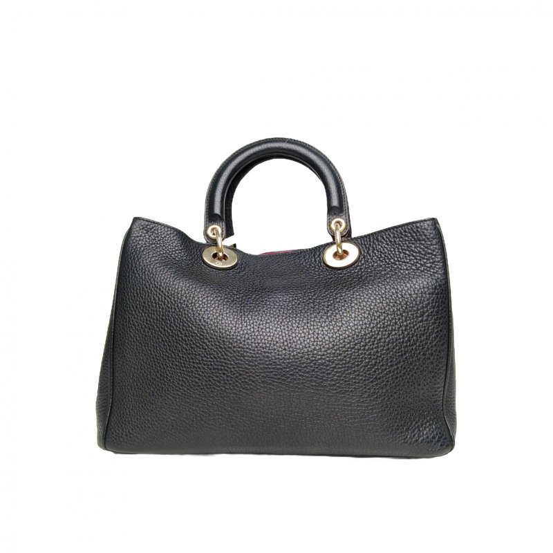 DIOR VIP小號32黑色牛皮金扣2014肩背包-2