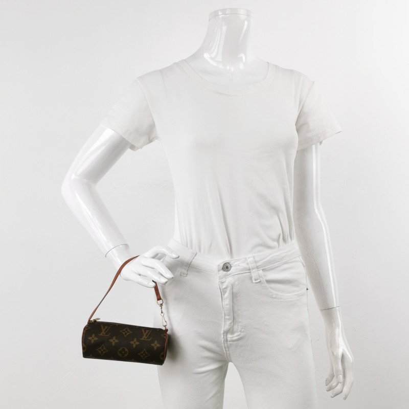 Louis Vuitton (LV) Papillon巴比龍超迷你牛皮Monogram印花圓筒包手提包-1