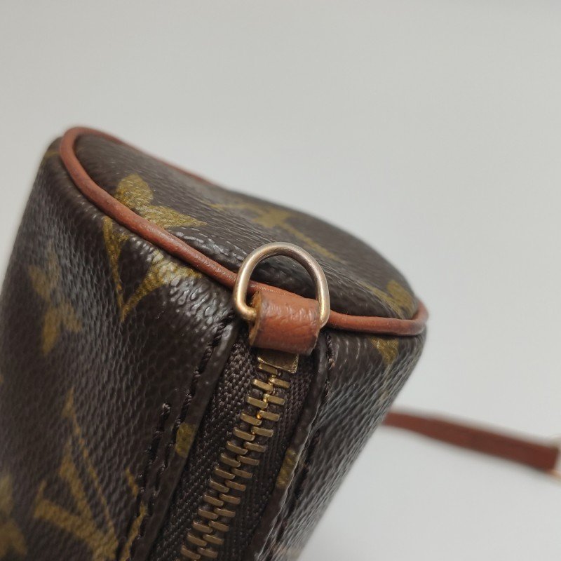 Louis Vuitton (LV) Papillon巴比龍超迷你牛皮Monogram印花圓筒包手提包-9