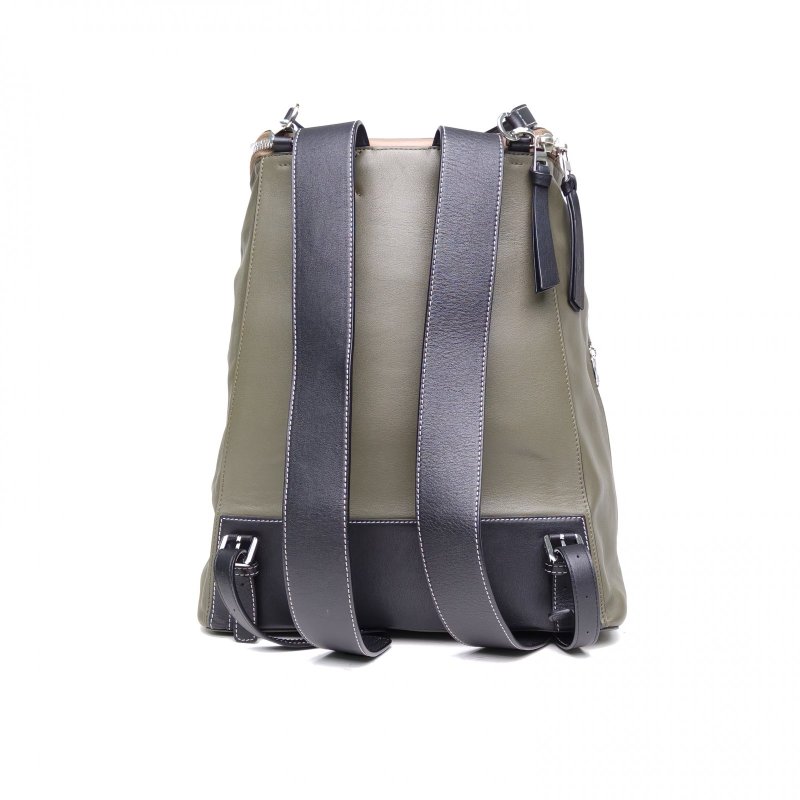 LOEWE 拼色牛皮GoyaBackpack雙肩包肩背包-2