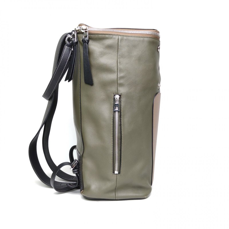 LOEWE 拼色牛皮GoyaBackpack雙肩包肩背包-3