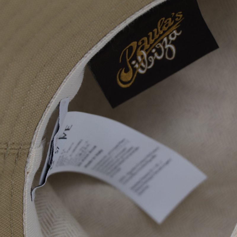 Loewe 羅威 焦糖色牛皮 卡其色帆布 綁帶帽 漁夫帽-8