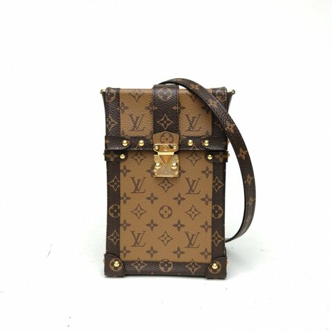 LOUIS VUITTON TrunkVertical手機包老花PVC晶片肩背包