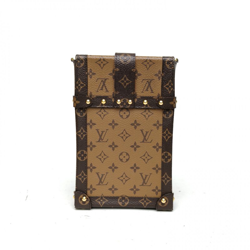 LOUIS VUITTON TrunkVertical手機包老花PVC晶片肩背包-2