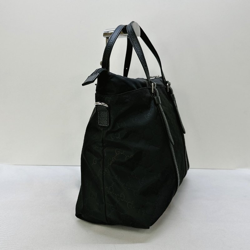 GUCCI 尼龍雙G印花托特包-3