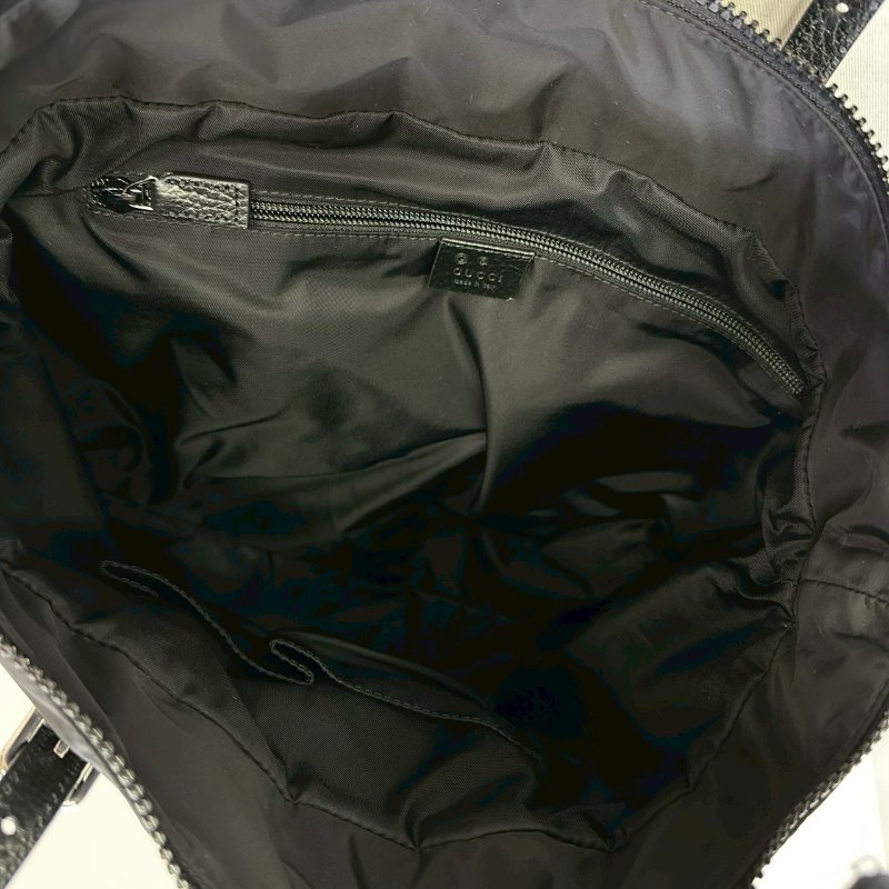 GUCCI 尼龍雙G印花托特包-4