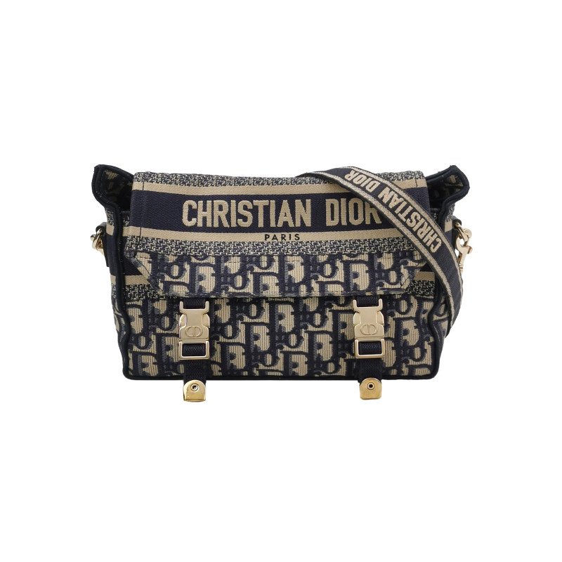 Dior Diorcamp小號帆布Oblique老花Christian Dior標誌斜背包肩肩包-0
