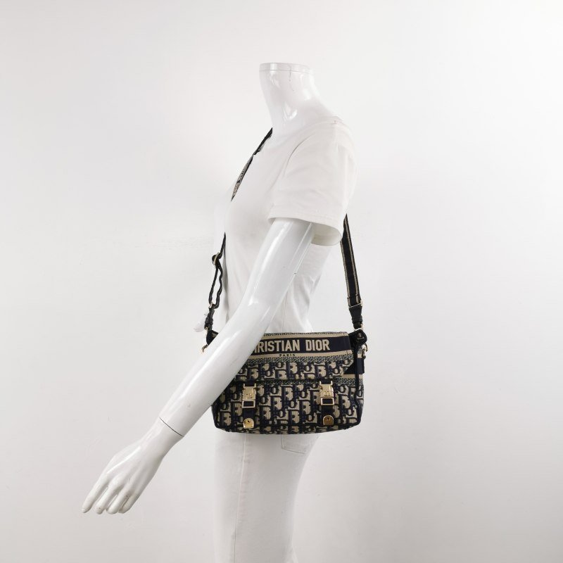Dior Diorcamp小號帆布Oblique老花Christian Dior標誌斜背包肩肩包-1