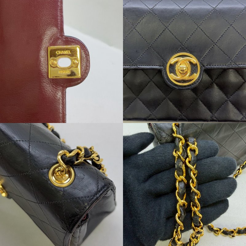 CHANEL vintage迷你圓扣方胖鏈帶包-7