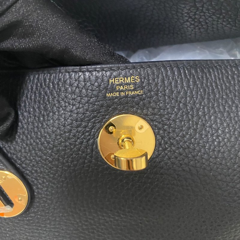 愛馬仕Hermes Lindy26 黑金肩背包-13