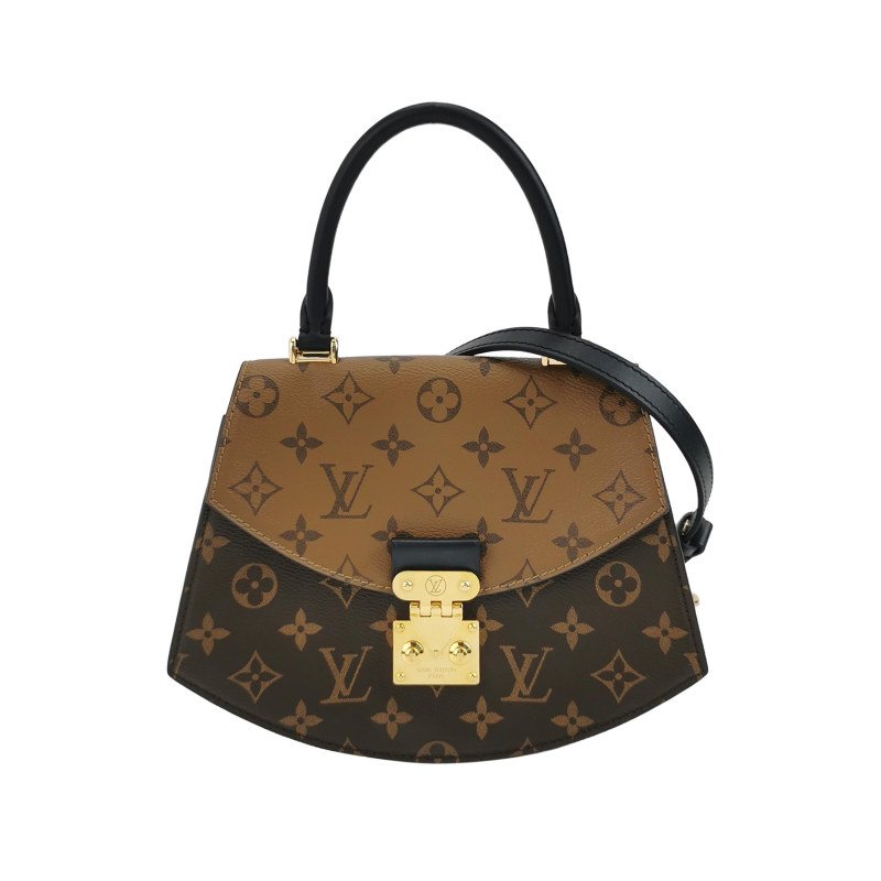 Louis Vuitton (LV) Tilsitt牛皮拼色老花金屬扣斜挎包肩背包晶片款-0