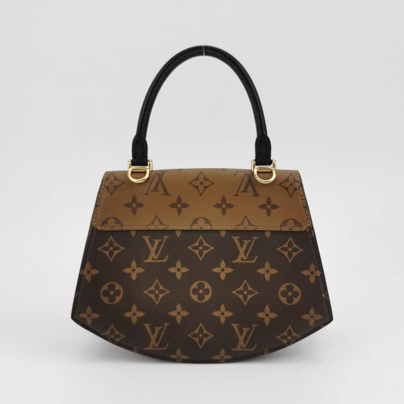 Louis Vuitton (LV) Tilsitt牛皮拼色老花金屬扣斜挎包肩背包晶片款-4