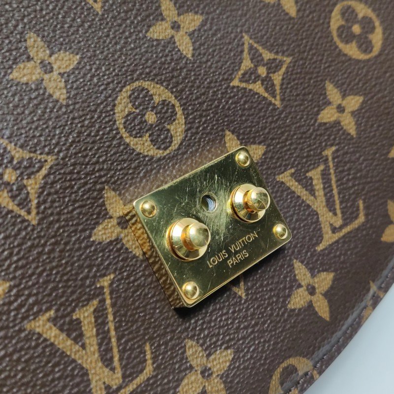 Louis Vuitton (LV) Tilsitt牛皮拼色老花金屬扣斜挎包肩背包晶片款-12