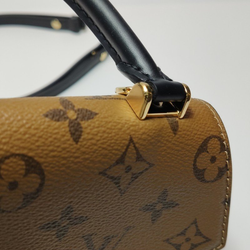 Louis Vuitton (LV) Tilsitt牛皮拼色老花金屬扣斜挎包肩背包晶片款-13