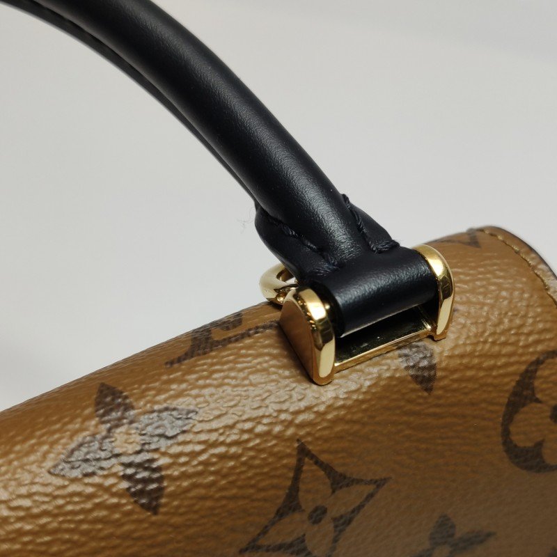 Louis Vuitton (LV) Tilsitt牛皮拼色老花金屬扣斜挎包肩背包晶片款-15