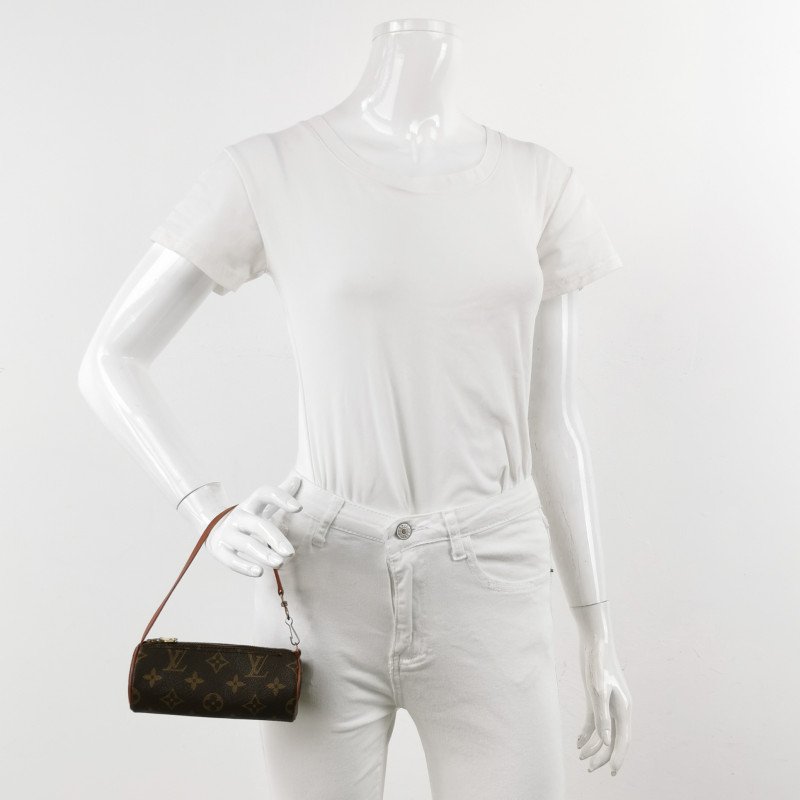 Louis Vuitton (LV) Papillon巴比龍超迷你牛皮Monogram印花圓筒包手提包-1