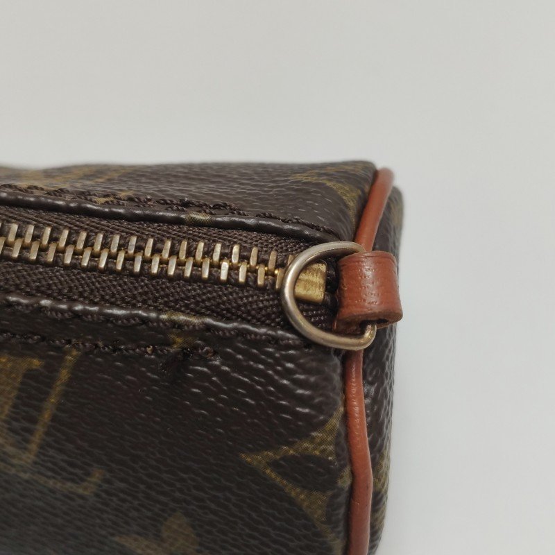 Louis Vuitton (LV) Papillon巴比龍超迷你牛皮Monogram印花圓筒包手提包-9