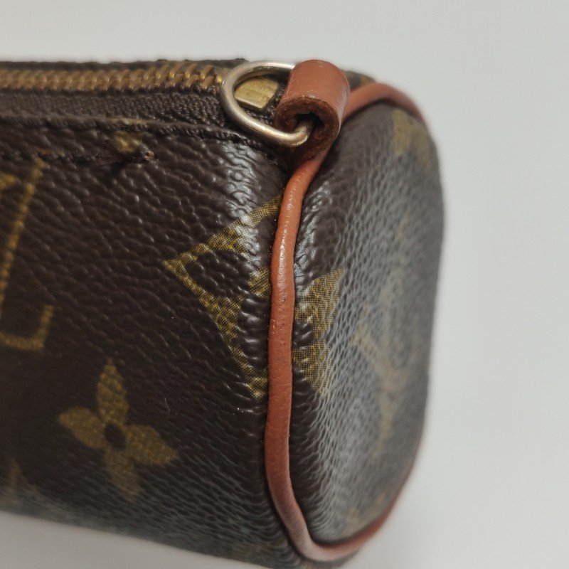 Louis Vuitton (LV) Papillon巴比龍超迷你牛皮Monogram印花圓筒包手提包-14