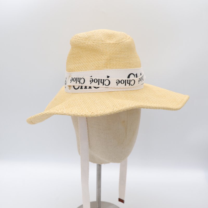 （夏日必備♥️）Chloé 蔻依 拉菲草 草編帽 大帽簷-2