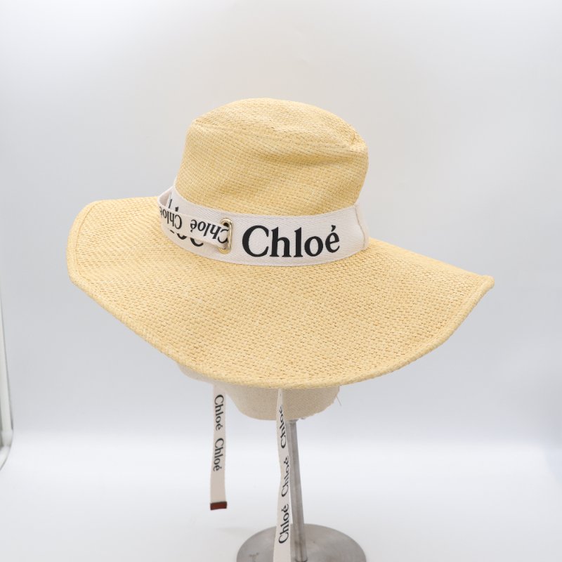 （夏日必備♥️）Chloé 蔻依 拉菲草 草編帽 大帽簷-3