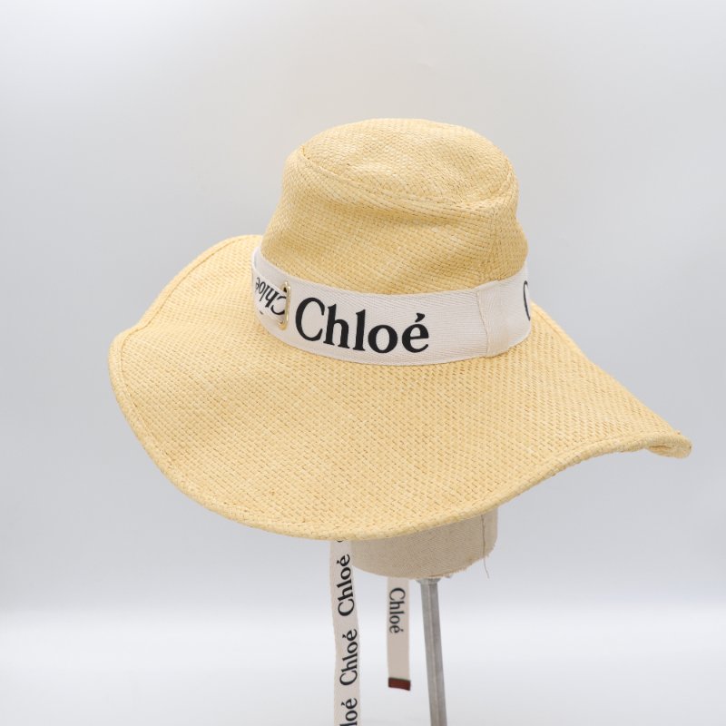 （夏日必備♥️）Chloé 蔻依 拉菲草 草編帽 大帽簷-4