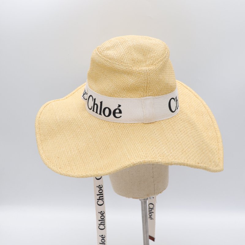 （夏日必備♥️）Chloé 蔻依 拉菲草 草編帽 大帽簷-5