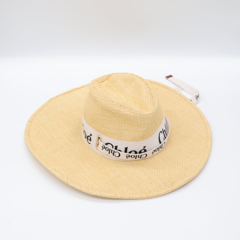 （夏日必備♥️）Chloé 蔻依 拉菲草 草編帽 大帽簷-6