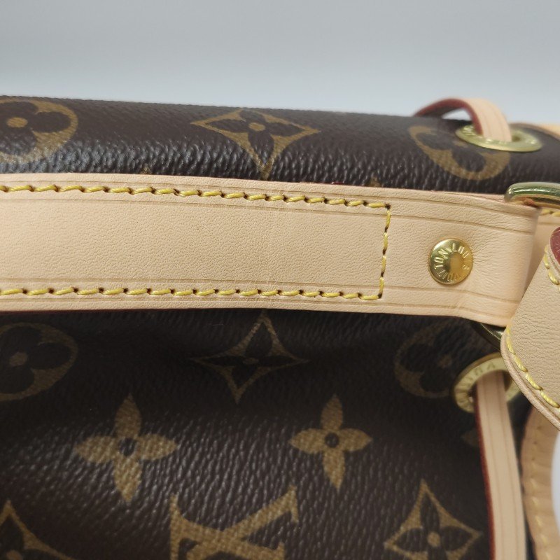 Louis Vuitton (LV) NOEBB植鞣革Monogram印花抽繩斜挎包肩背包晶片款-14