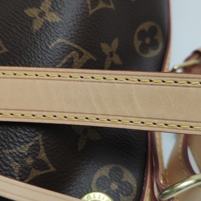 Louis Vuitton (LV) NOEBB植鞣革Monogram印花抽繩斜挎包肩背包晶片款-15