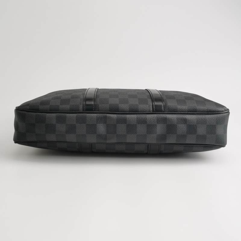 Louis Vuitton (LV) Porte Documents牛皮棋盤格公事包手袋晶片款-5