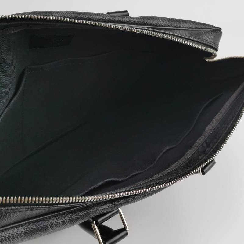 Louis Vuitton (LV) Porte Documents牛皮棋盤格公事包手袋晶片款-6