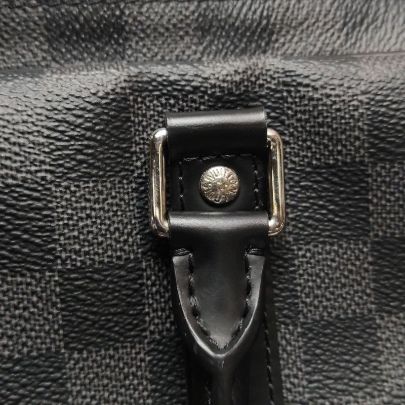 Louis Vuitton (LV) Porte Documents牛皮棋盤格公事包手袋晶片款-9