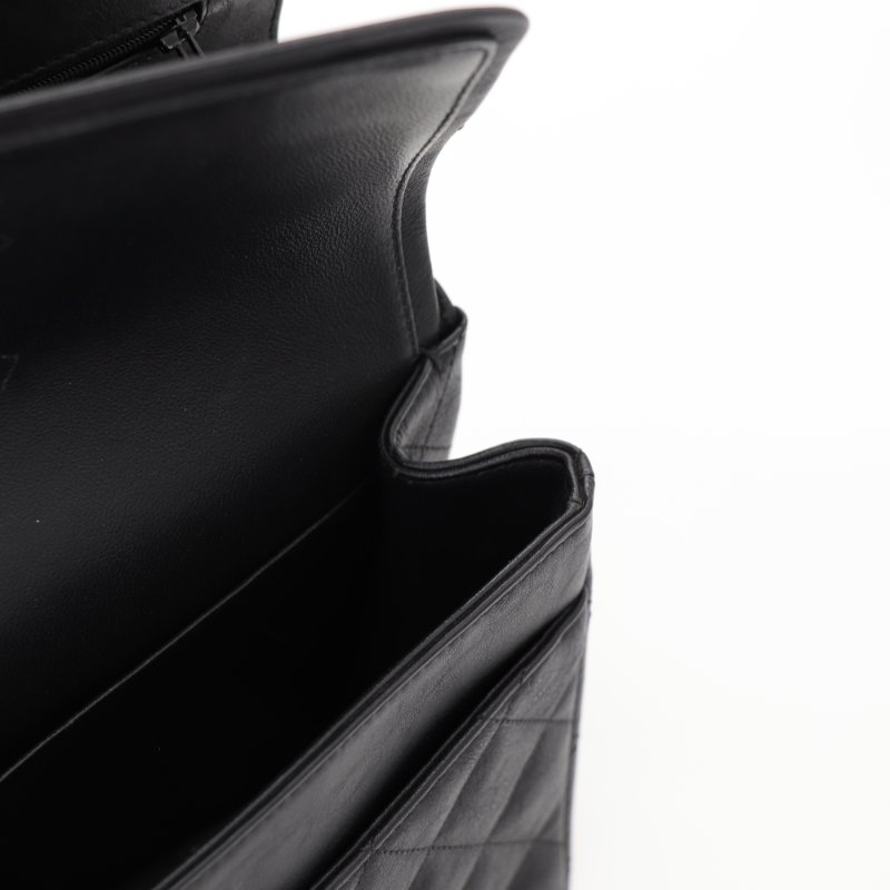 （稀有款♥️全黑鏈條）Chanel 香奈兒 Classic Flap CF 30cm Jumbo 霧面牛皮 SO BLACK 純黑釦 24開-15