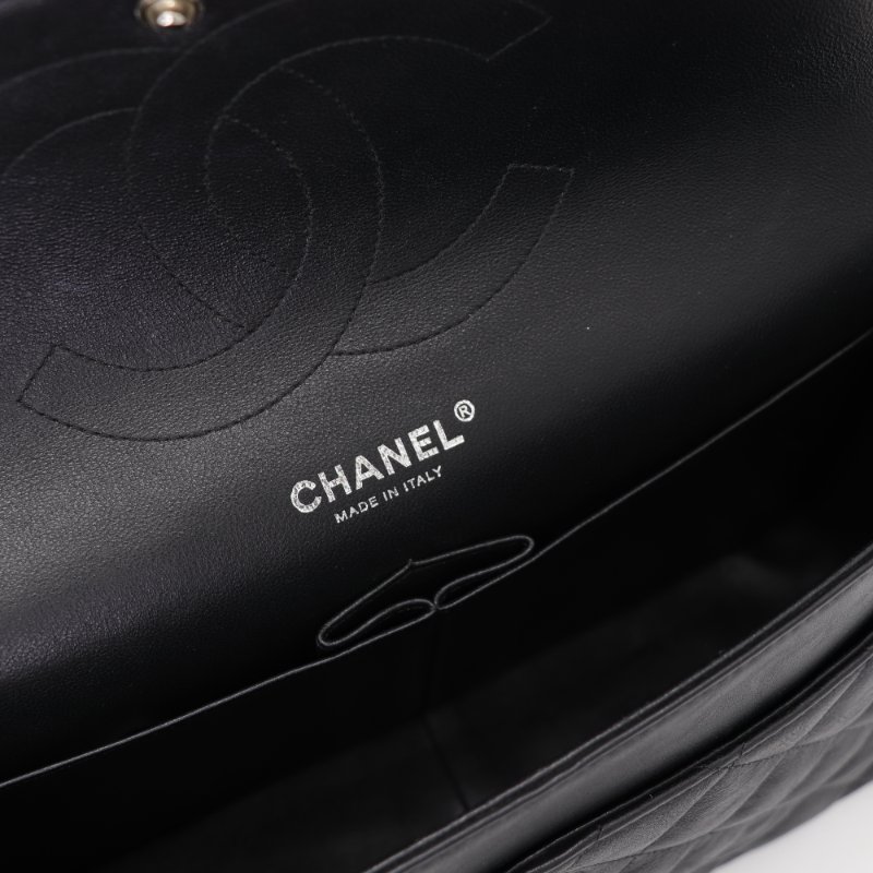 （稀有款♥️全黑鏈條）Chanel 香奈兒 Classic Flap CF 30cm Jumbo 霧面牛皮 SO BLACK 純黑釦 24開-17