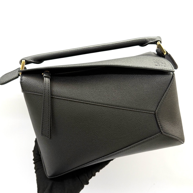LOEWE 黑色PUZZLE SMALL 手提斜背2WAY包-0