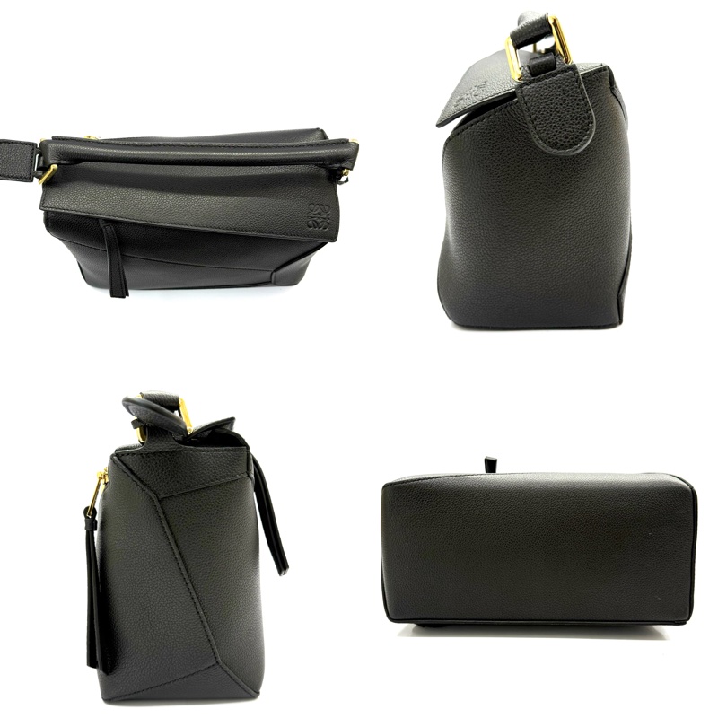 LOEWE 黑色PUZZLE SMALL 手提斜背2WAY包-3