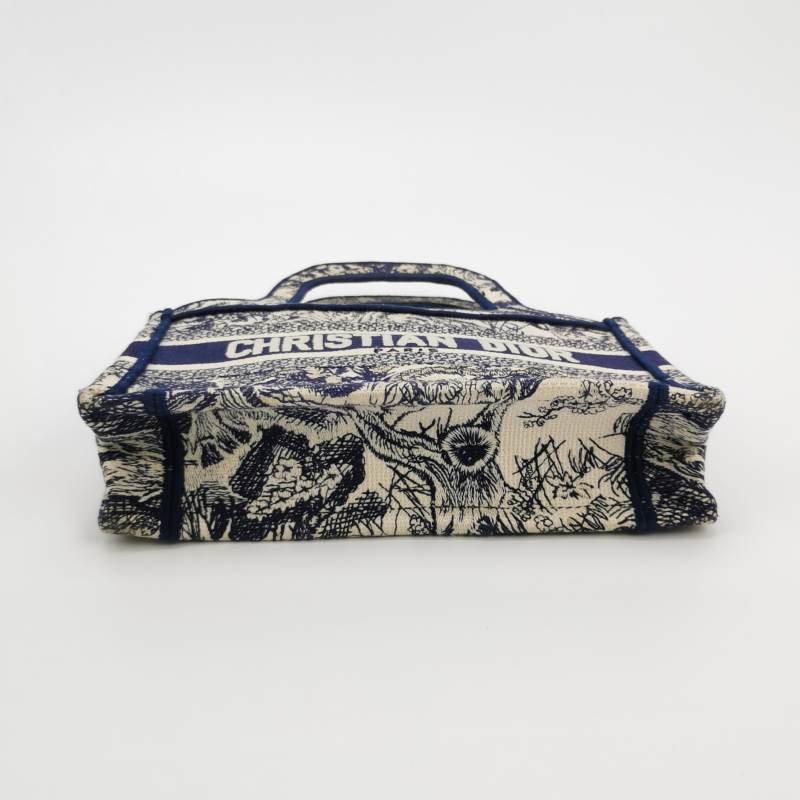 Dior Book Tote迷你帆布字母Logo手提包-5