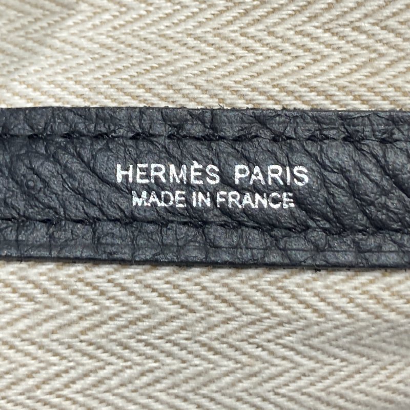 HERMES 愛馬仕 GARDEN PARTY 36  托特包 黑色 銀釦-13