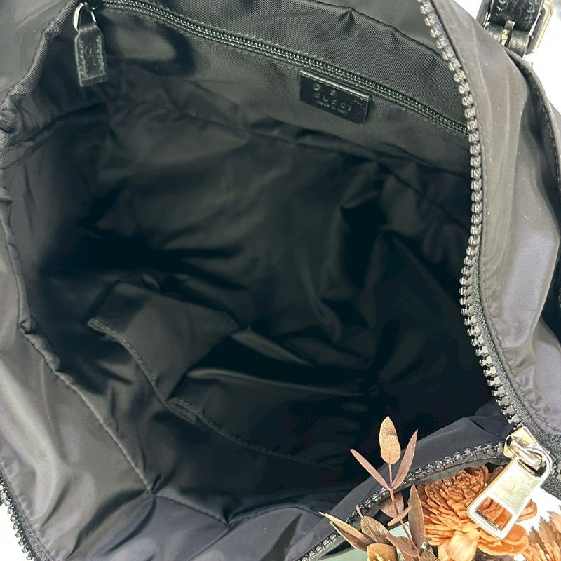 GUCCI 尼龍經典雙G印花托特包-4