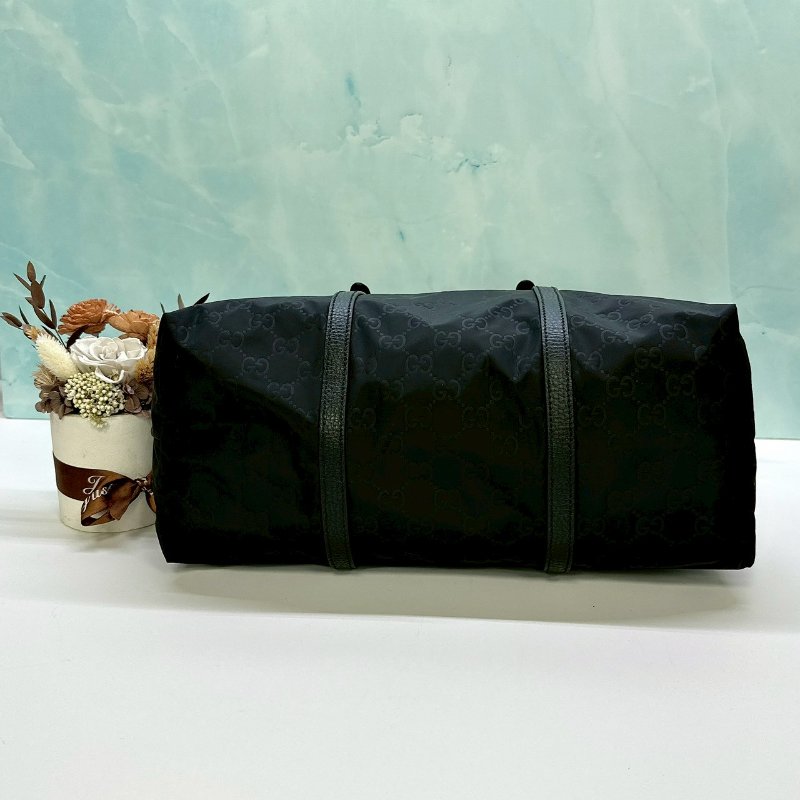 GUCCI 尼龍經典雙G印花托特包-6