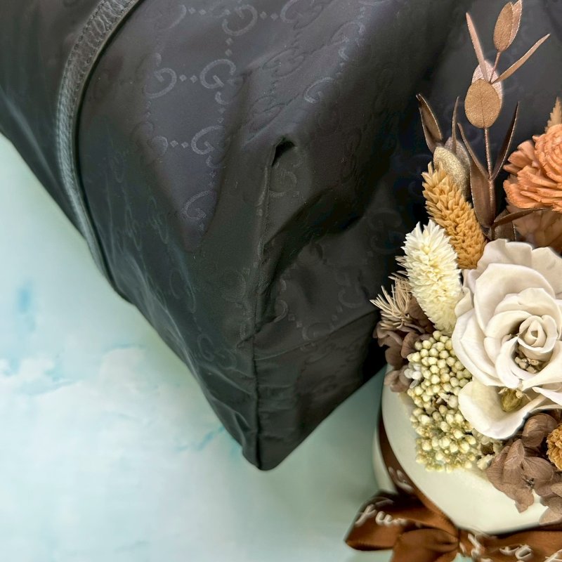 GUCCI 尼龍經典雙G印花托特包-7