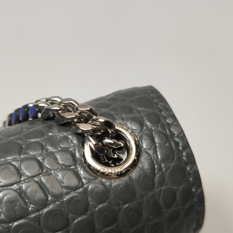 Saint Laurent Kate凱特包中型牛皮鱷魚紋YSL標誌肩背包-12