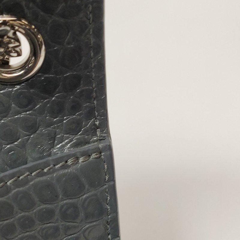 Saint Laurent Kate凱特包中型牛皮鱷魚紋YSL標誌肩背包-14