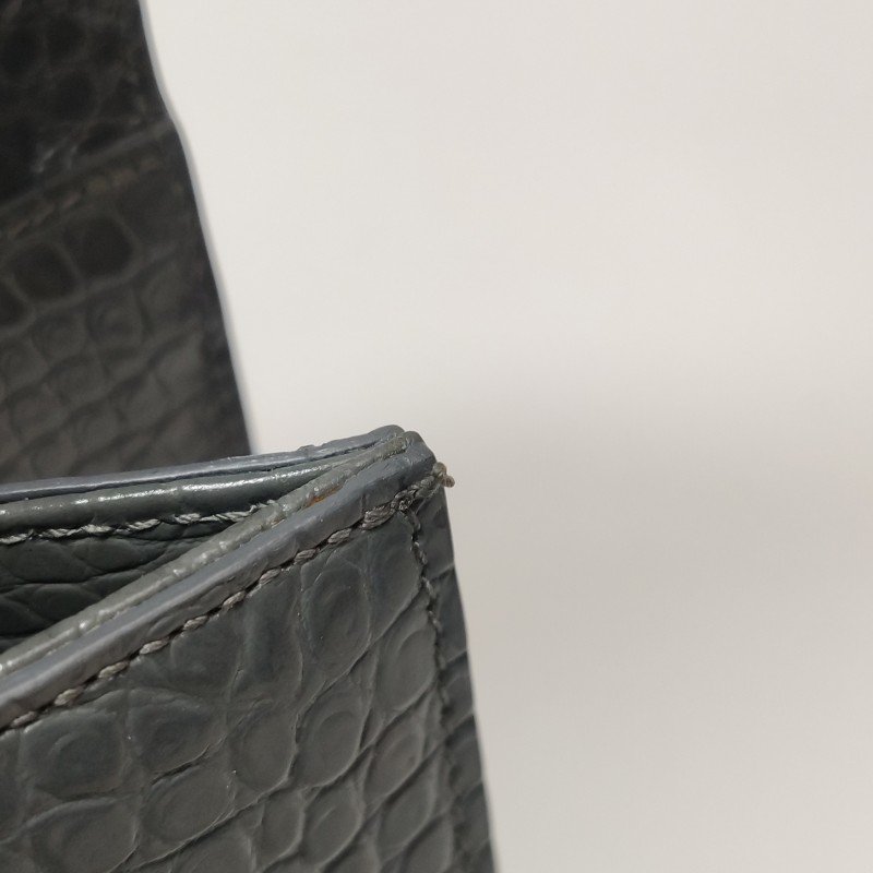 Saint Laurent Kate凱特包中型牛皮鱷魚紋YSL標誌肩背包-15