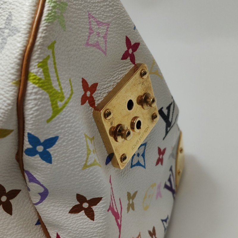 Louis Vuitton (LV) Speedy30植鞣革白三彩波士顿包手提包-8