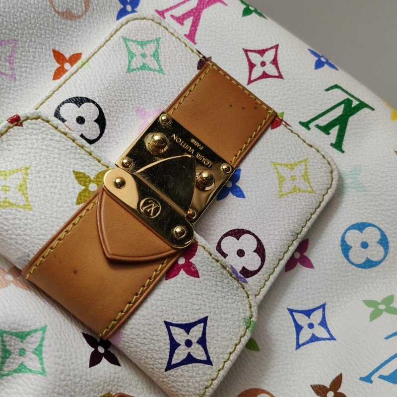 Louis Vuitton (LV) Speedy30植鞣革白三彩波士顿包手提包-15